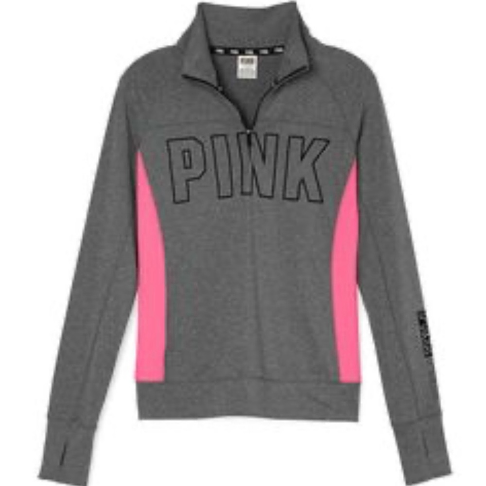 Victoria’s Secret pink women’s size large 3/4 front zip long sleeve shirt